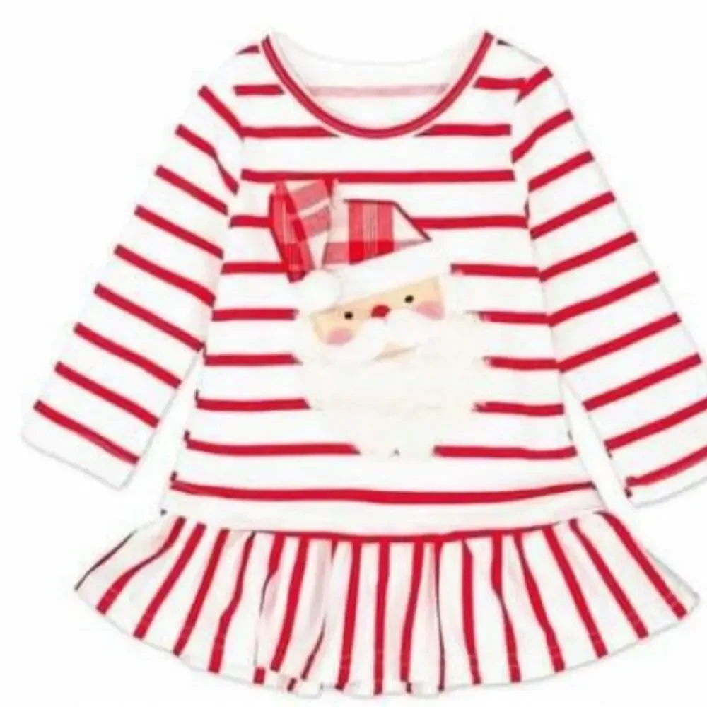 Christmas Santa Baby Girls Dress- Fits size 12-18m